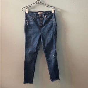 10” High-Rise Skinny Madewell jeans, sz. 28